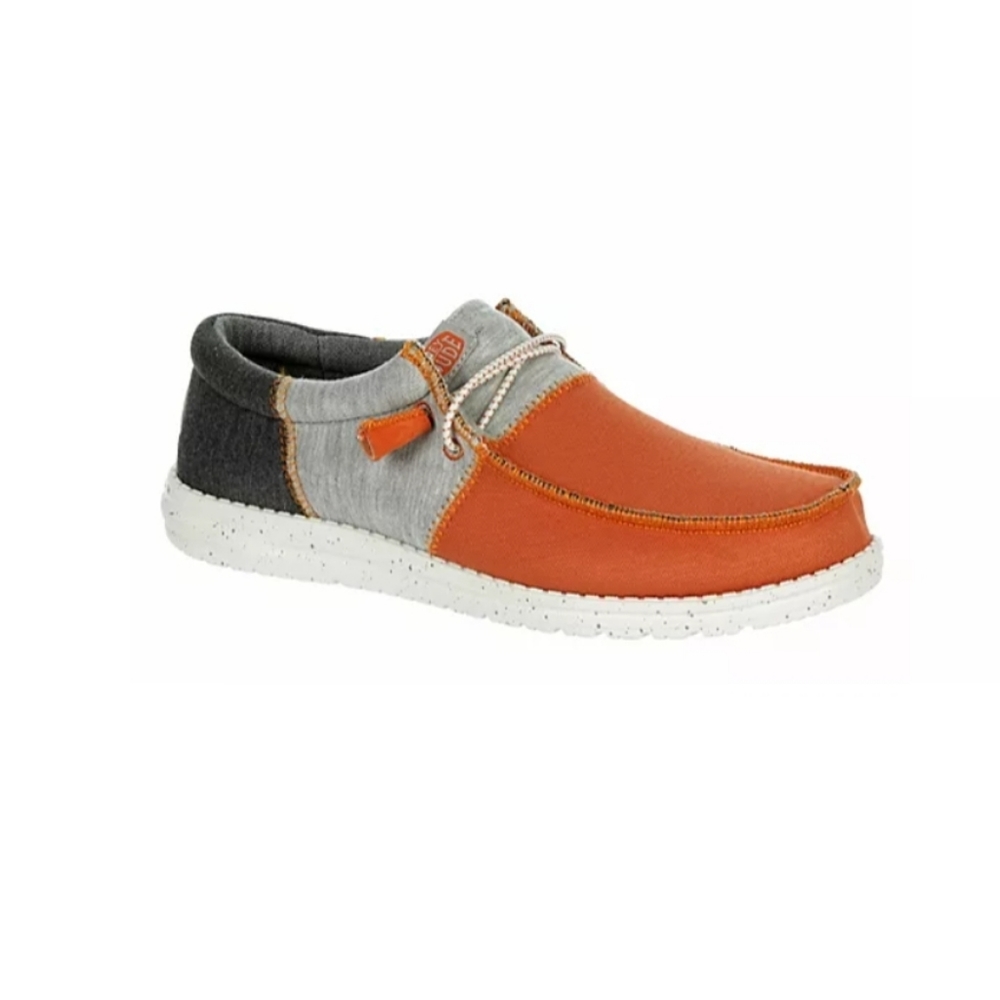 NWT Hey Dude W11 M9 Wally Varisty Orange TriColor